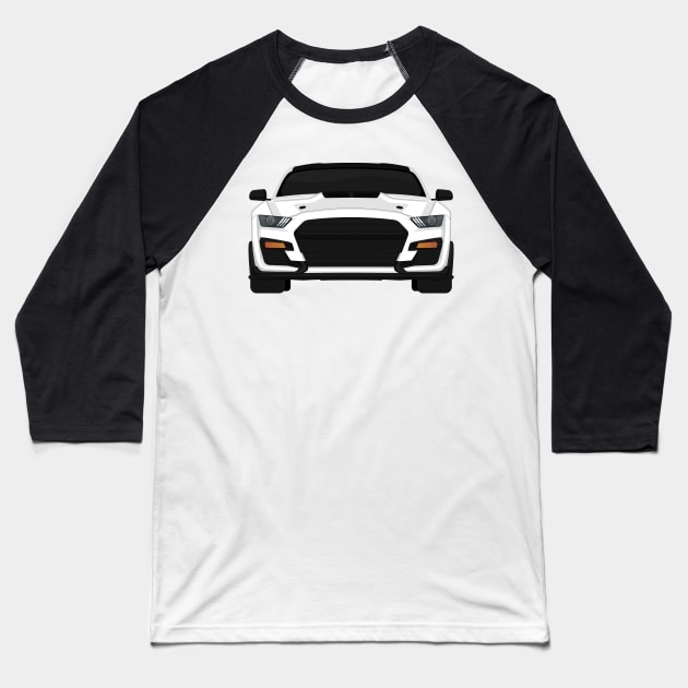 Shelby GT500 2020 Oxford-White + Black roof Baseball T-Shirt by VENZ0LIC